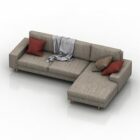 Секционный диван с подушками