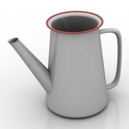 लाल चीनी मिट्टी के कॉफी चाय कप 3डी मॉडल
