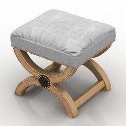 Mô hình ghế chân gỗ 3d