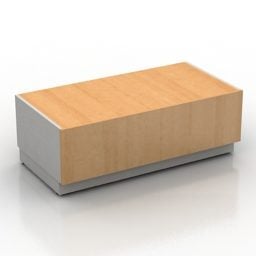 3д модель элегантного деревянного шкафчика для телевизора