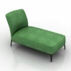 Lounge Chairs Green Fabric