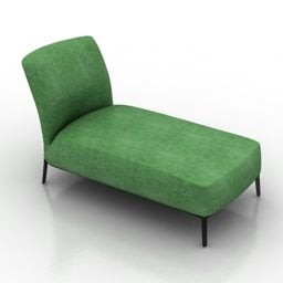 Lounge Chairs Green Fabric 3d model