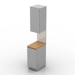 Kleines Schließfach-Büro-Bücherregal 3D-Modell
