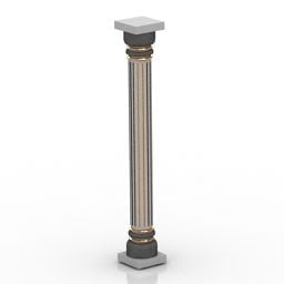Griekse kolom 3D-model