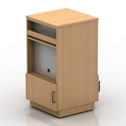 Office Wood Locker V1 3d model