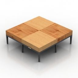 โต๊ะไม้สี่เหลี่ยม Liaigre โมเดล 3 มิติ
