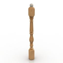 Baluster Wooden Material 3d model