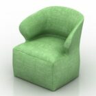 Green Fabric Armchair Blks