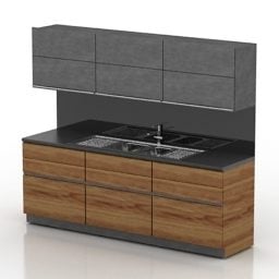 Small Kitchen Rack Modern Design 3d model