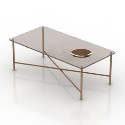 3д модель стеклянного стола Gallotti Decoration