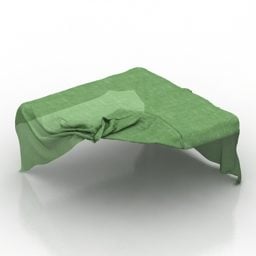 Green Tablecloth 3d model