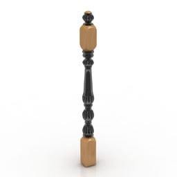 3д модель балясины деревянной лестницы
