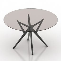 Glass Round Table Porada 3d model