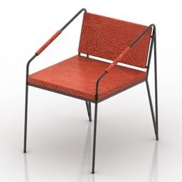 Plastic Chair Metal Frame 3d model