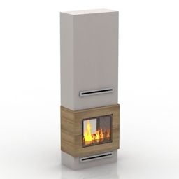 Modern Fireplace Decor 3d model