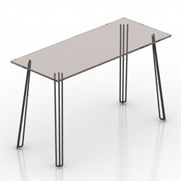 Glass Rectangle Table Menorca 3d model