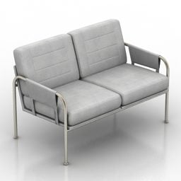 Sofa Twist Metal Legs 3d model