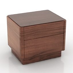 Wooden Nightstand Lakona 3d model