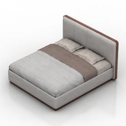 Βασικό διπλό κρεβάτι 3d μοντέλο