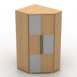 3D-Modell eines Wandschranks aus Holz