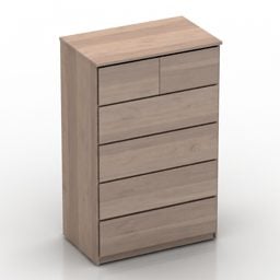5д модель шкафчика Ikea на 3 ящиков