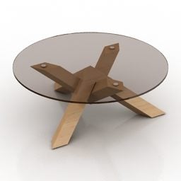 Table ronde en verre Kare modèle 3D