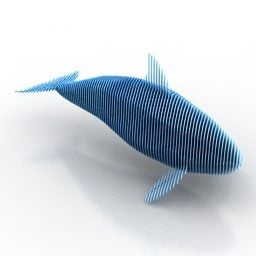 Dekor 3D model uměleckého díla velryby