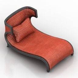 Lounge Curved Chaise 3d-modell
