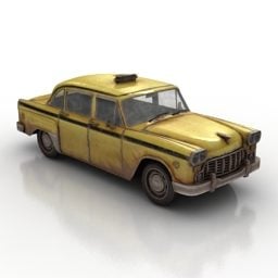 Old Car Nyc Taxi 3d model