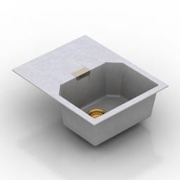 Sink Wash Basin With Cabinet 3d model