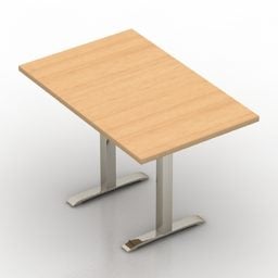 Wooden Rectangle Table V1 3d model