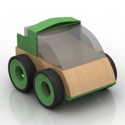 Ikea Wood Car Toy 3d model