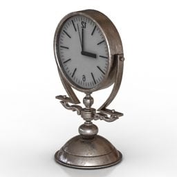Modelo 3D clássico de mesa de relógio vintage