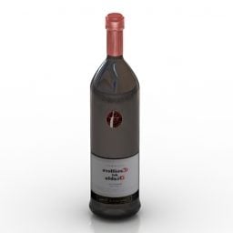 Model 3d Botol Anggur