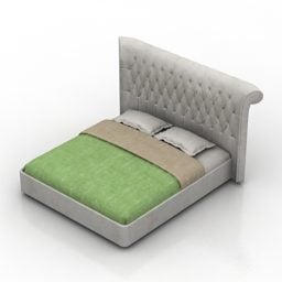 Modelo 3d de cama de casal Virgínia