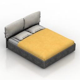Bed Sarong Decor 3d model