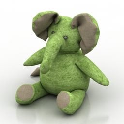 Jungle Elephant Animal Family 3d-model