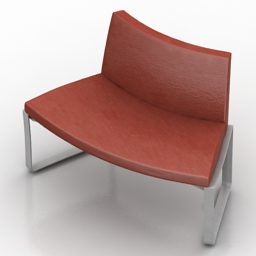 Office Simple Curved Sofa Seat 3d model