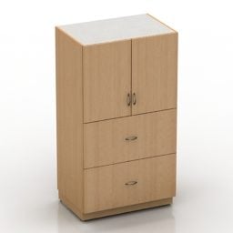3д модель шкафчика книжного шкафа комбинированного