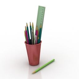 पेंसिल सेट 3डी मॉडल
