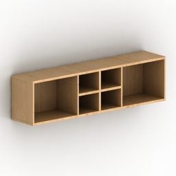Wooden Shelf 3d model