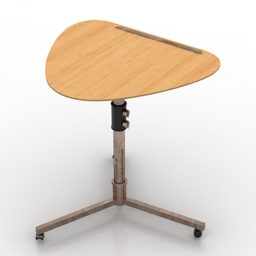 Wooden Table Memo Design 3d model