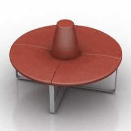 Canapé rond pour espace public modèle 3D