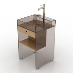 Transparent Wash Basin Decoration 3d model