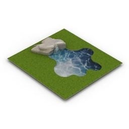 Tuinzwembad 3D-model