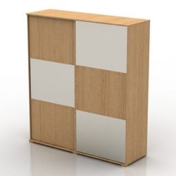Weißer Plaza-Schließfach mit sechs Schubladen, 3D-Modell