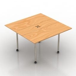 Table Square Hmi Wooden 3d model