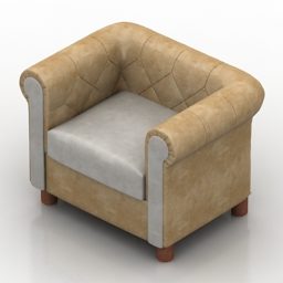 Класичне односпальне крісло Афродіта 3d модель