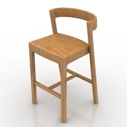 Wooden Chair Kalea 3d model