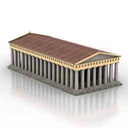 Greek Pantheon Building 3d model